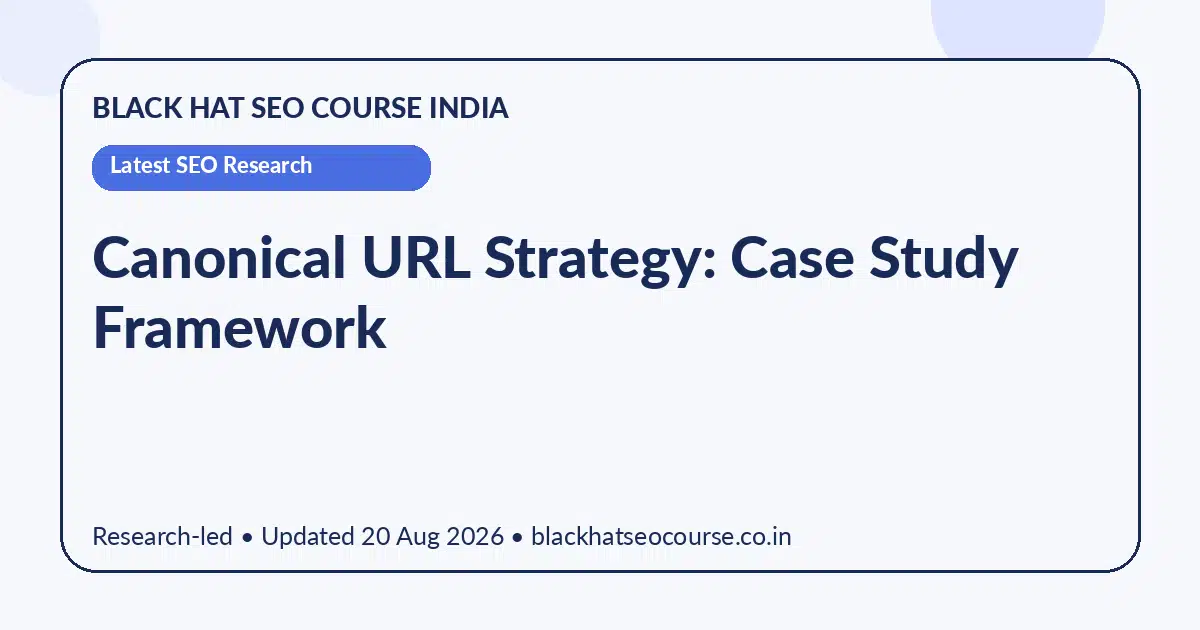 Canonical URL Strategy: Case Study Framework — Latest SEO Research visual guide