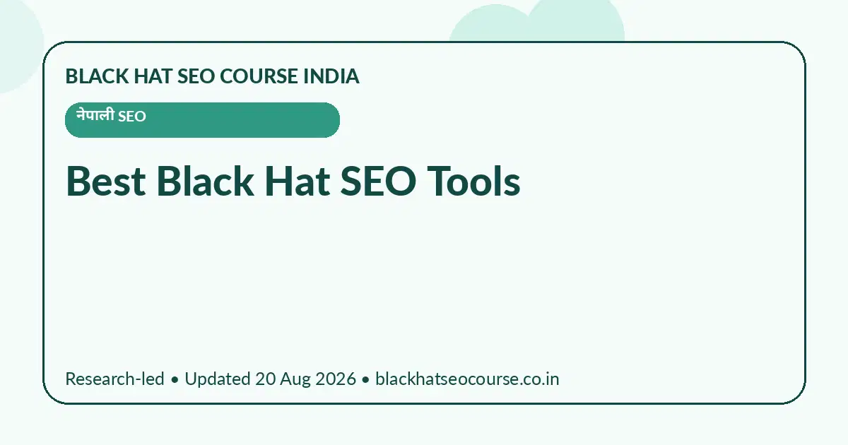 Best Black Hat SEO Tools — नेपाली SEO visual guide