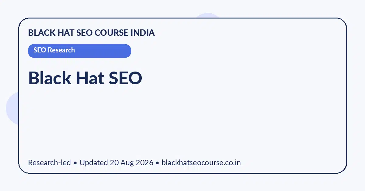 black hat seo — SEO Research visual guide