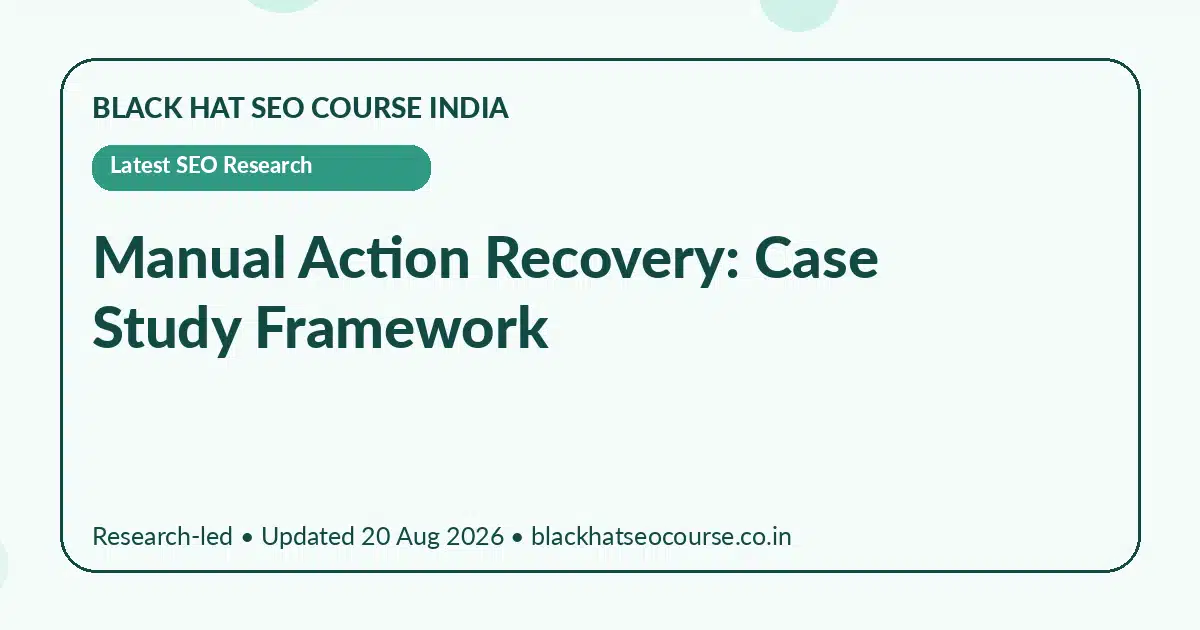 Manual Action Recovery: Case Study Framework — Latest SEO Research visual guide