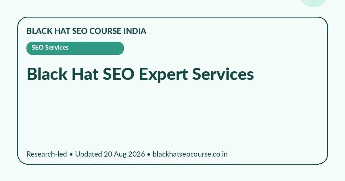 black hat seo expert services — SEO Services visual guide