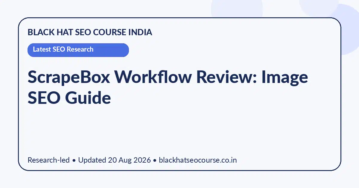 ScrapeBox Workflow Review: Image SEO Guide ScrapeBox Workflow Review: Image SEO Guide — Latest SEO Research visual guide