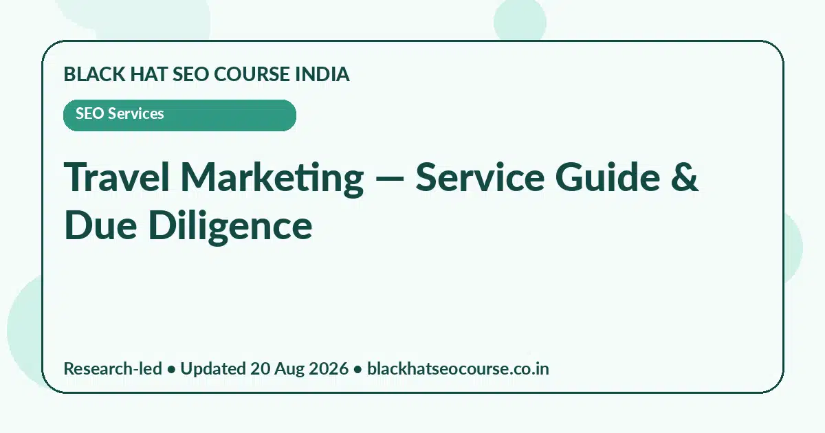 Travel Marketing Travel Marketing — SEO Services visual guide