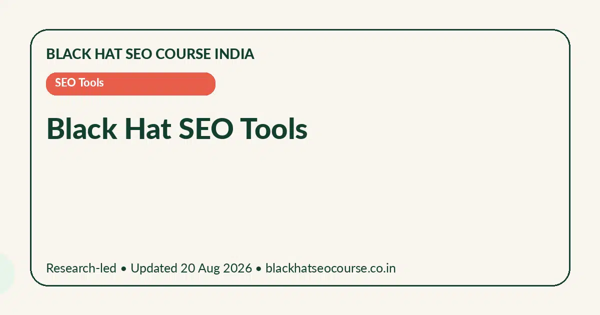 black hat seo tools — SEO Tools visual guide