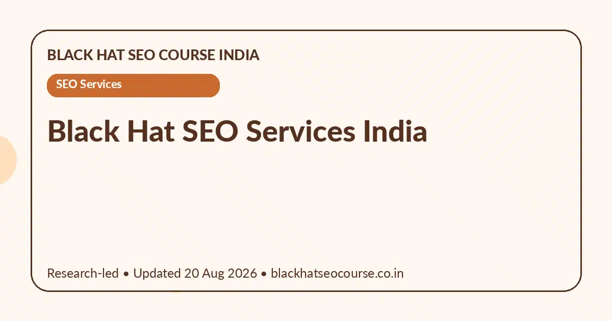 black hat seo services india — SEO Services visual guide
