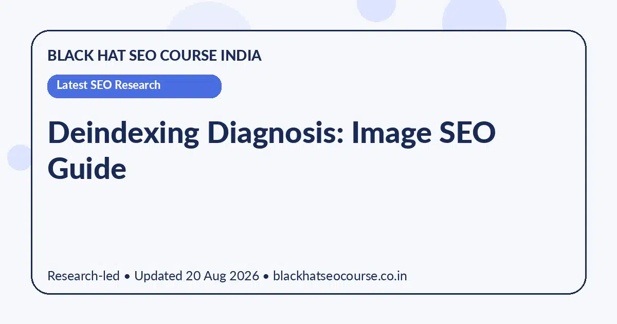 Deindexing Diagnosis: Image SEO Guide Deindexing Diagnosis: Image SEO Guide — Latest SEO Research visual guide