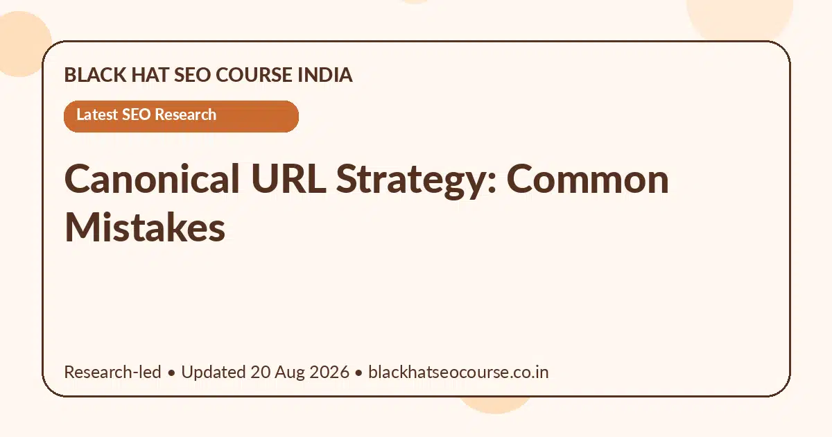 Canonical URL Strategy: Common Mistakes — Latest SEO Research visual guide