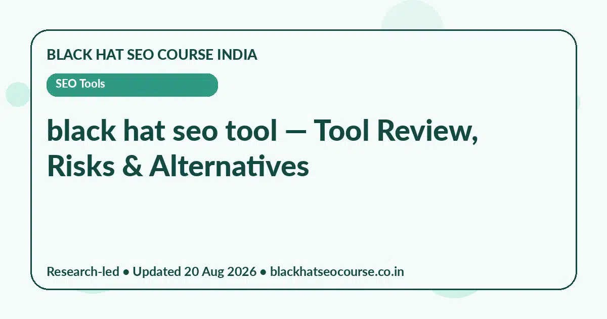 black hat seo tool black hat seo tool — SEO Tools visual guide