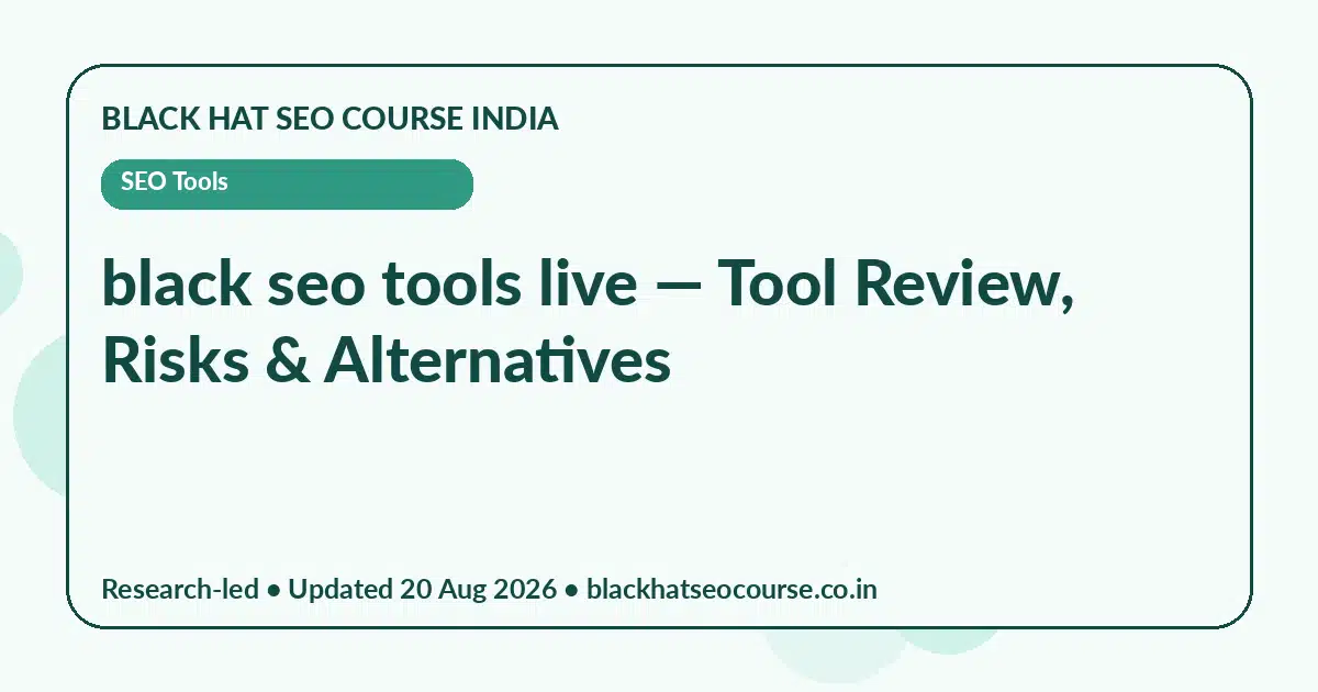 black seo tools live black seo tools live — SEO Tools visual guide