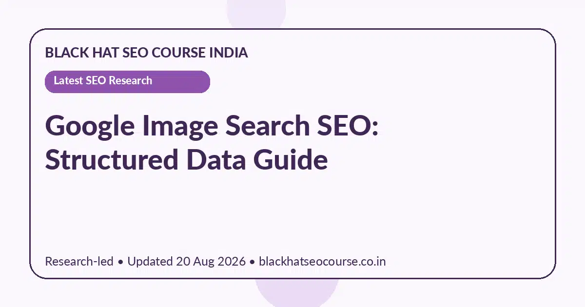 Google Image Search SEO: Structured Data Guide — Latest SEO Research visual guide