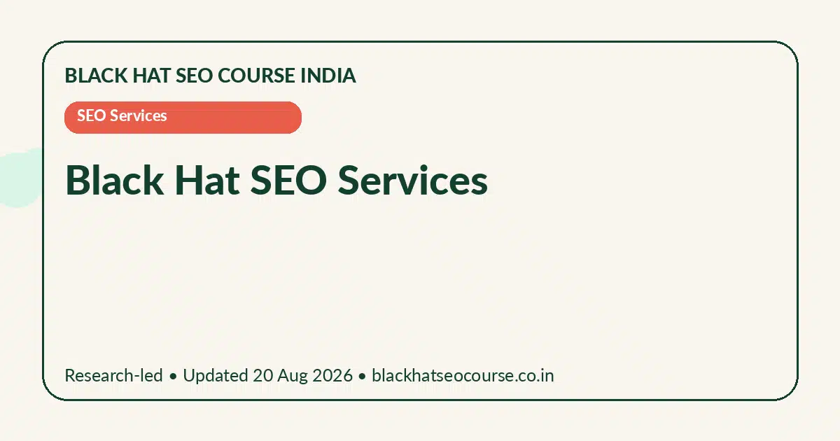 black hat seo services — SEO Services visual guide